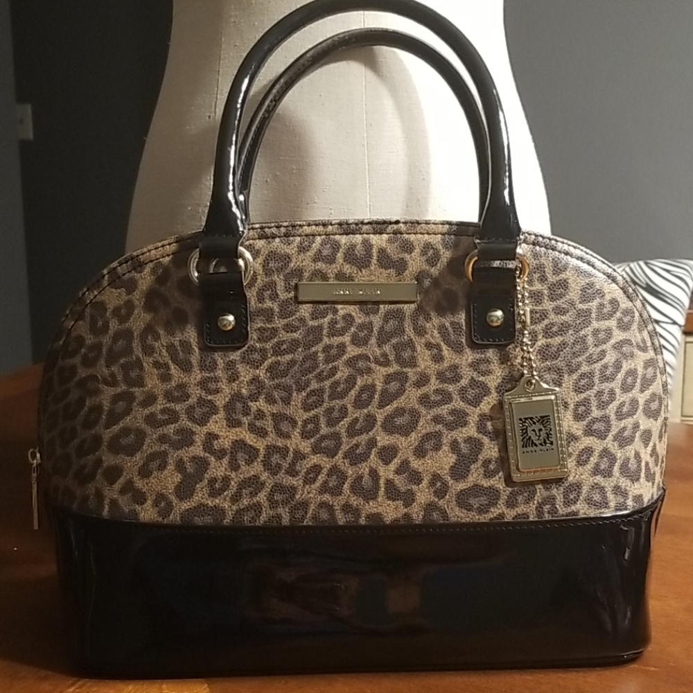 ANNE KLEIN LEOPARD BAG